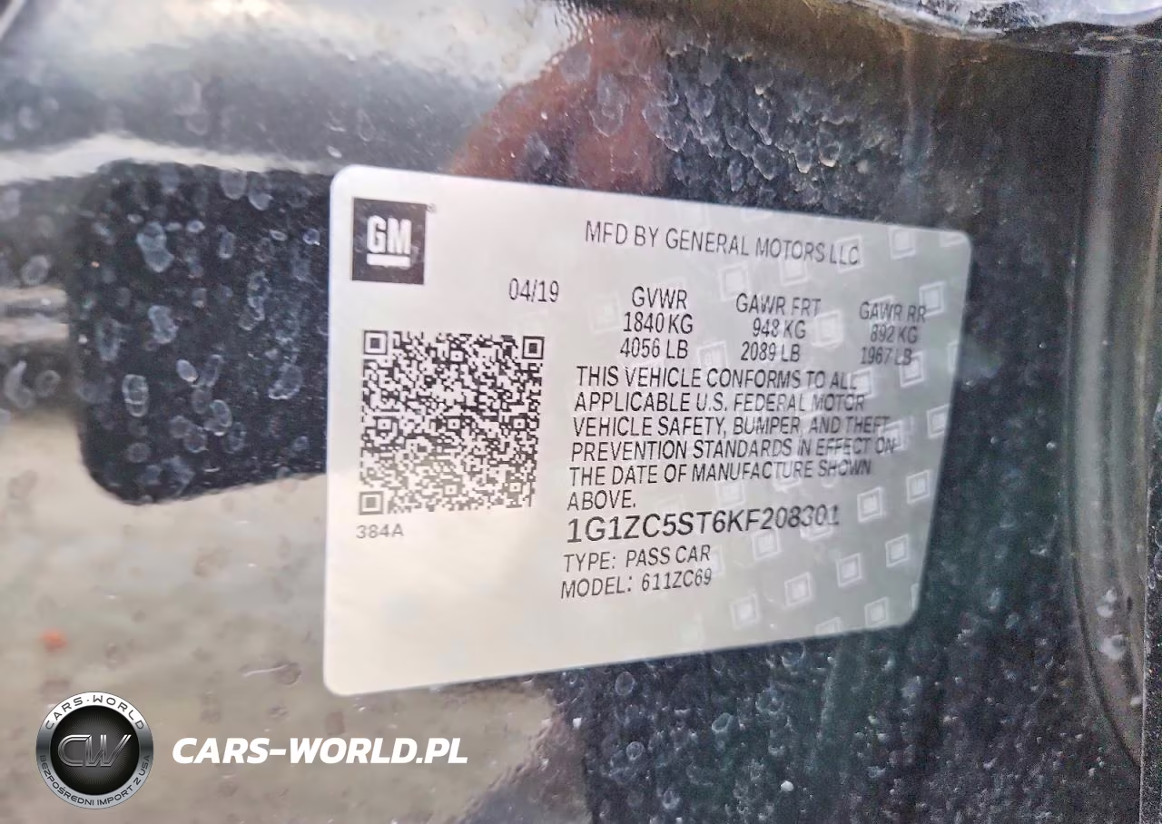 2019 Chevrolet Malibu Ls VIN:1G1ZC5ST6KF208301 - 12