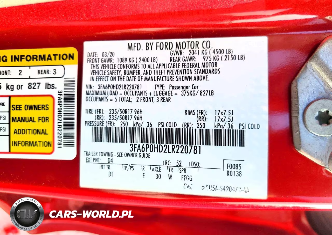 2020 Ford Fusion Se VIN:3FA6P0HD2LR220781 - 12