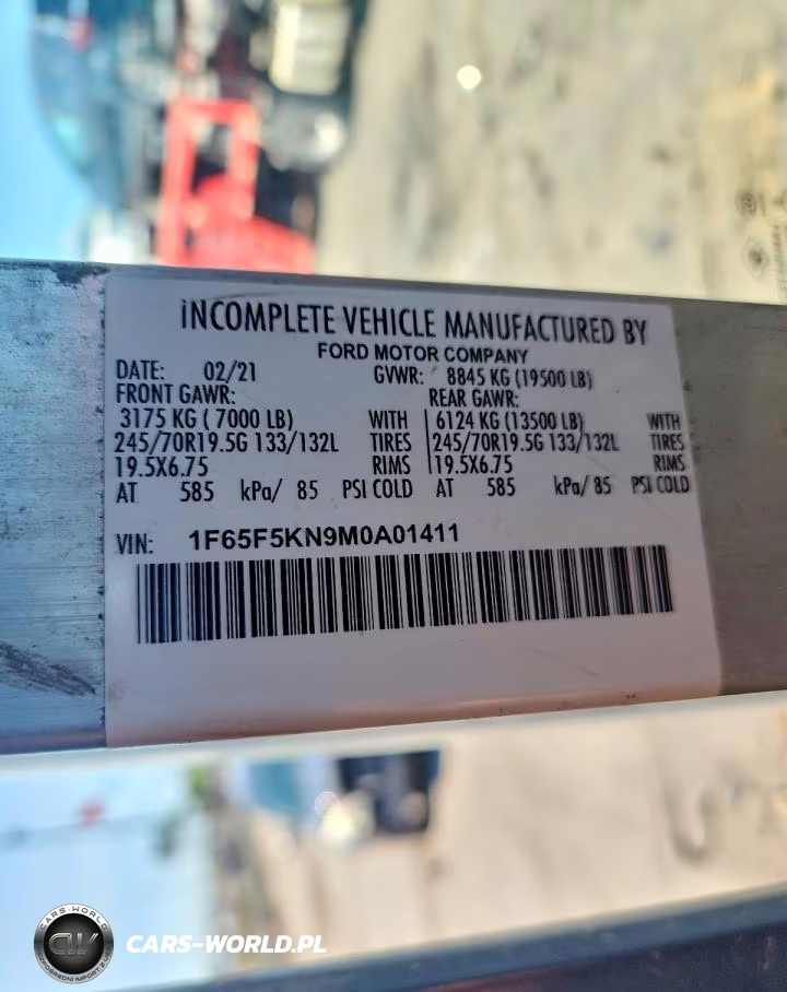 2021 Ford F59 Delivery Truck VIN:1F65F5KN9M0A01411 - 12