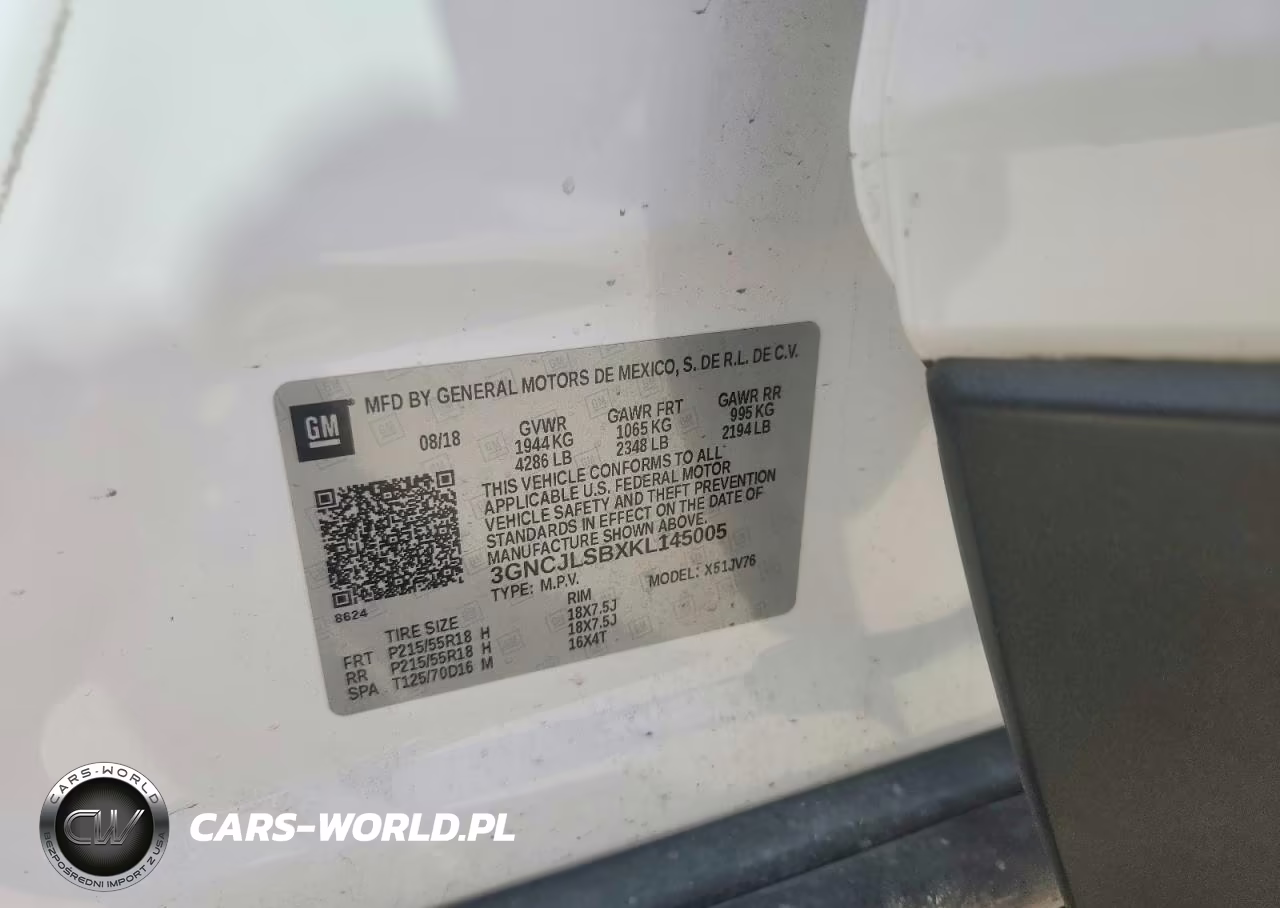 2019 Chevrolet Trax 1Lt VIN:3GNCJLSBXKL145005 - 13