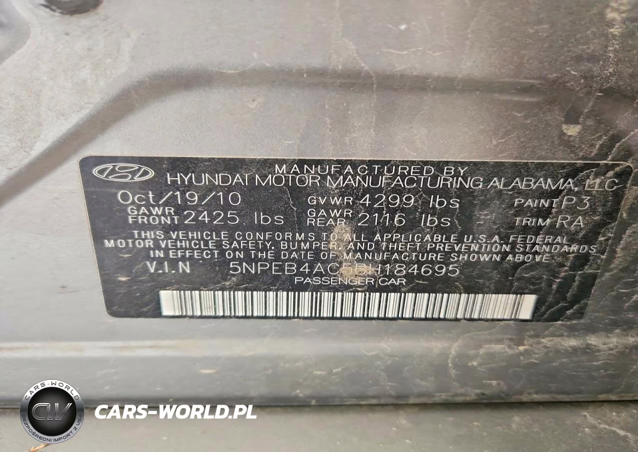 2011 Hyundai Sonata Gls VIN:5NPEB4AC5BH184695 - 12