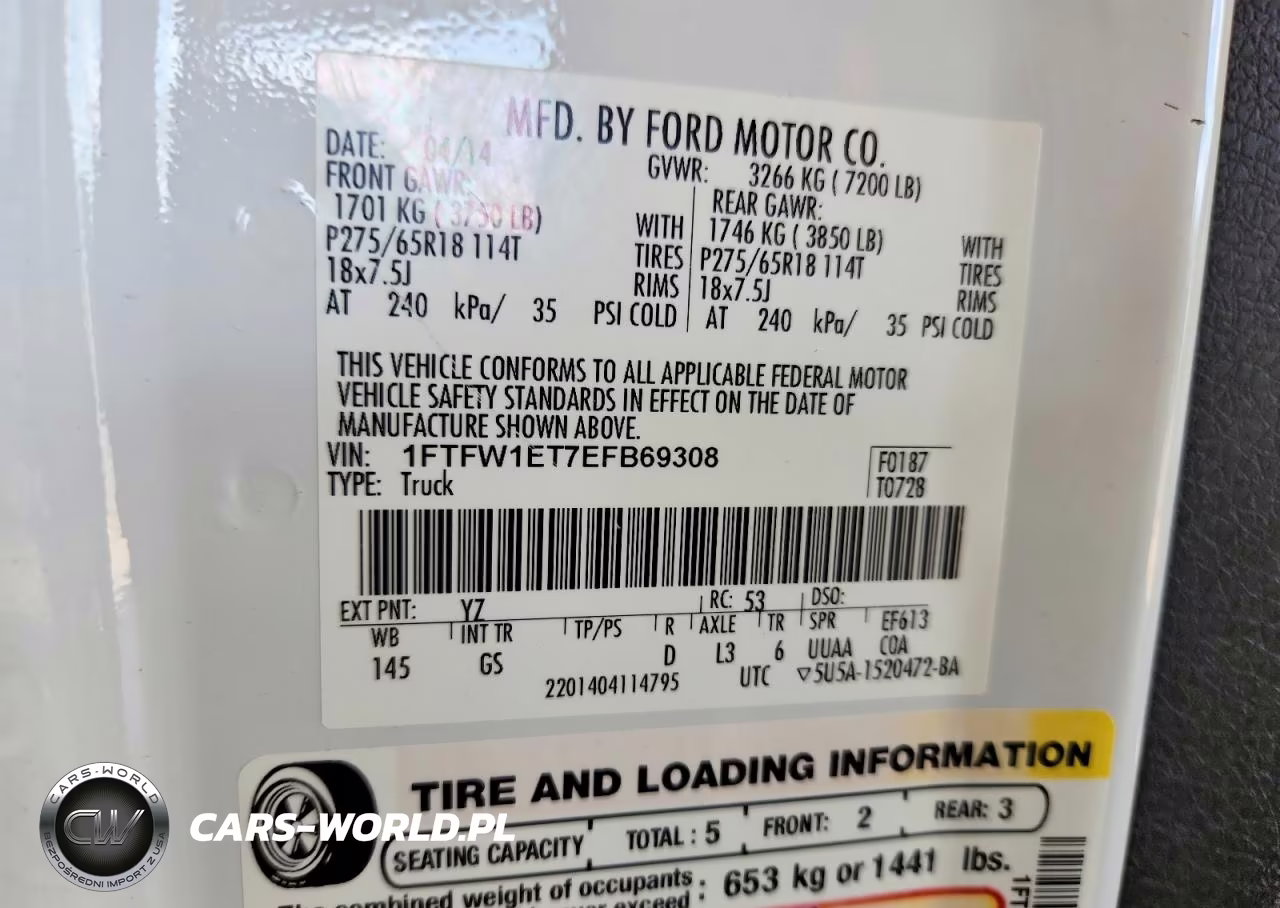 2014 Ford F150 Supercrew VIN:1FTFW1ET7EFB69308 - 12