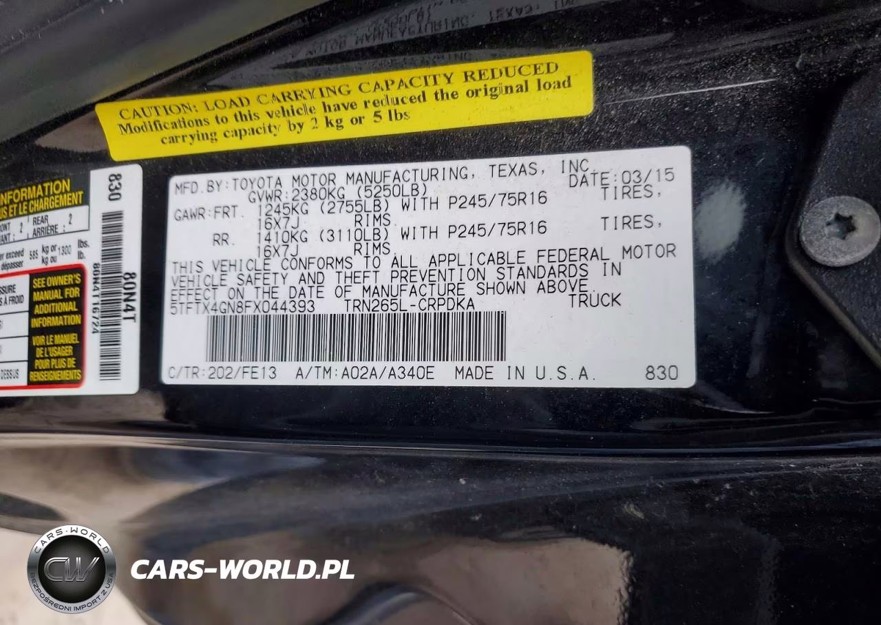 2015 Toyota Tacoma VIN:5TFTX4GN8FX044393 - 12