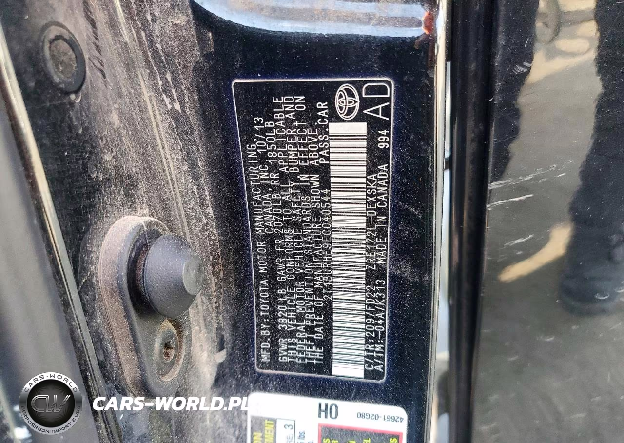 2014 Toyota Corolla L VIN:2T1BURHE9EC040544 - 12