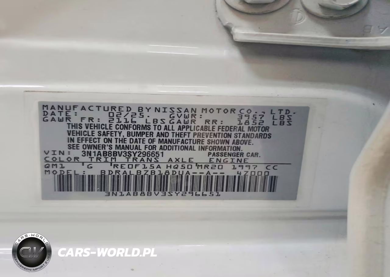 2025 Nissan Sentra S VIN:3N1AB8BV3SY296651 - 12
