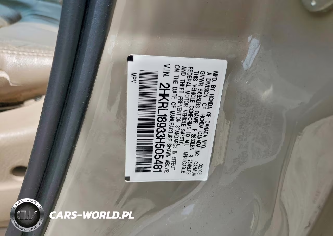 2003 Honda Odyssey Exl VIN:2HKRL18933H505481 - 12