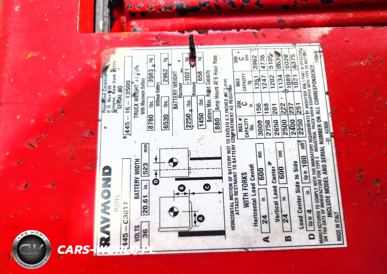 2016 Raymond 445-C30Tt Forklift VIN:00000004451613500 - 10
