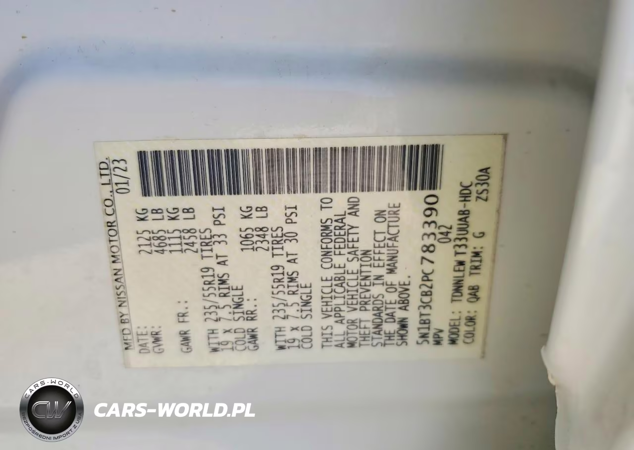 2023 Nissan Rogue Sl VIN:5N1BT3CB2PC783390 - 12