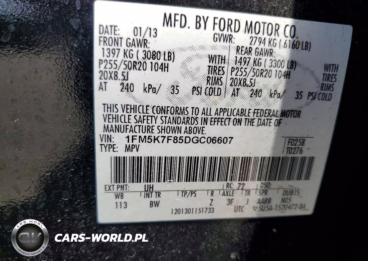 2013 Ford Explorer Limited VIN:1FM5K7F85DGC06607 - 13