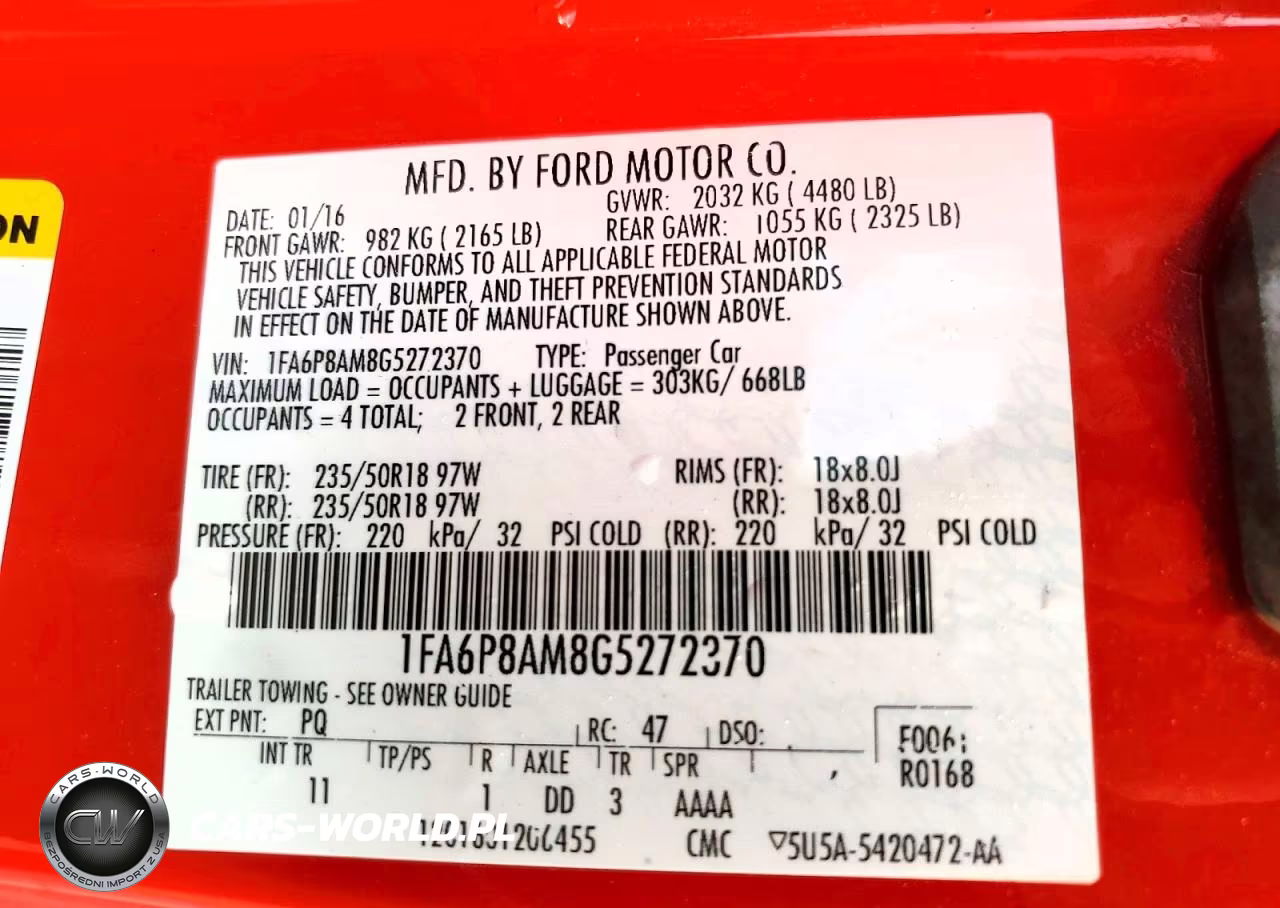 2016 Ford Mustang VIN:1FA6P8AM8G5272370 - 12