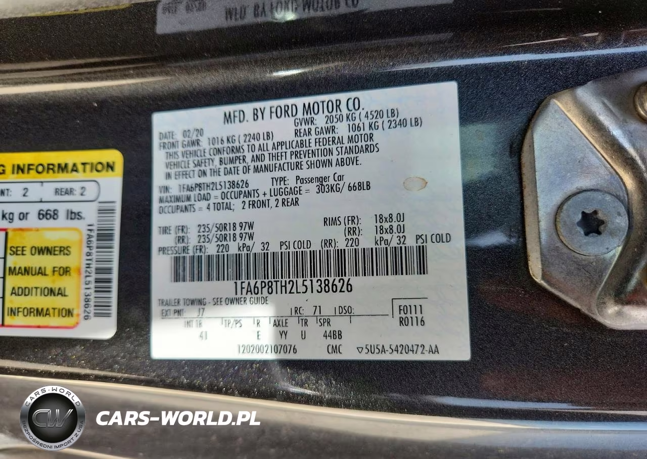 2020 Ford Mustang VIN:1FA6P8TH2L5138626 - 13