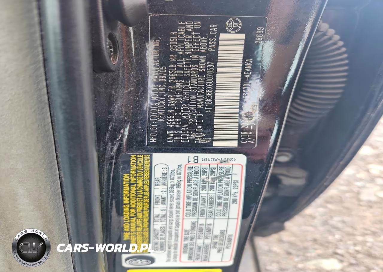 2006 Toyota Avalon VIN:4T1BK36BX6U070597 - 12
