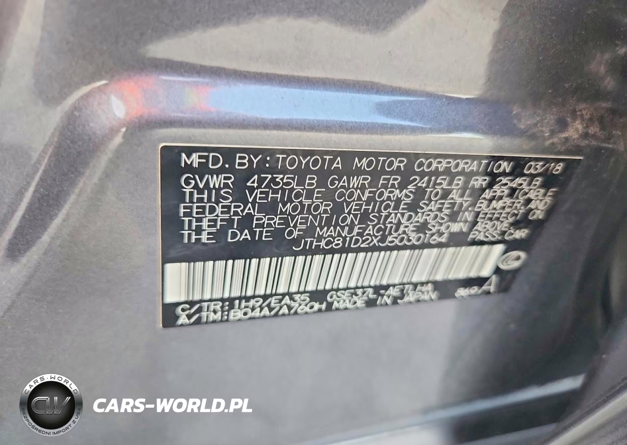 2018 Lexus Is 300 VIN:JTHC81D2XJ5030164 - 12