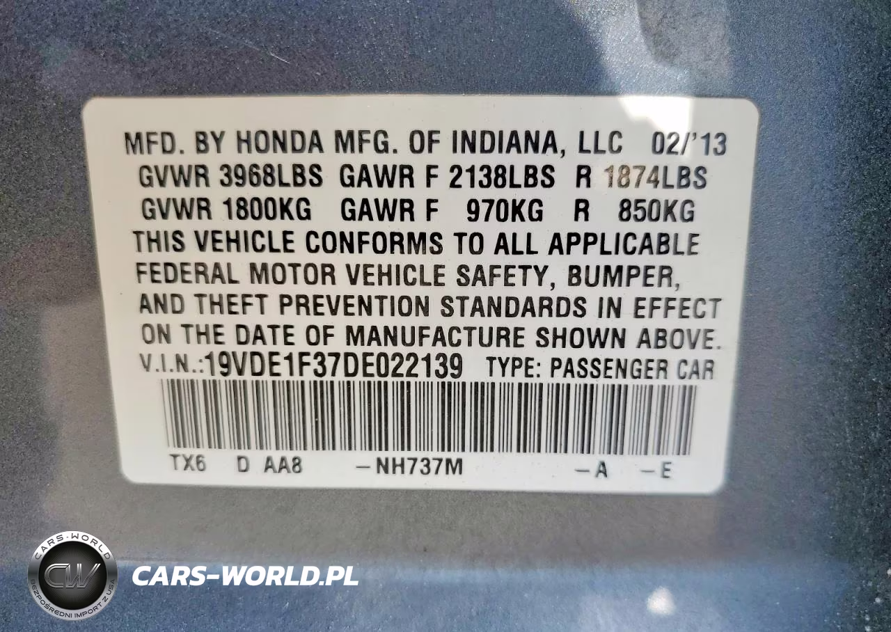 2013 Acura Ilx 20 VIN:19VDE1F37DE022139 - 13