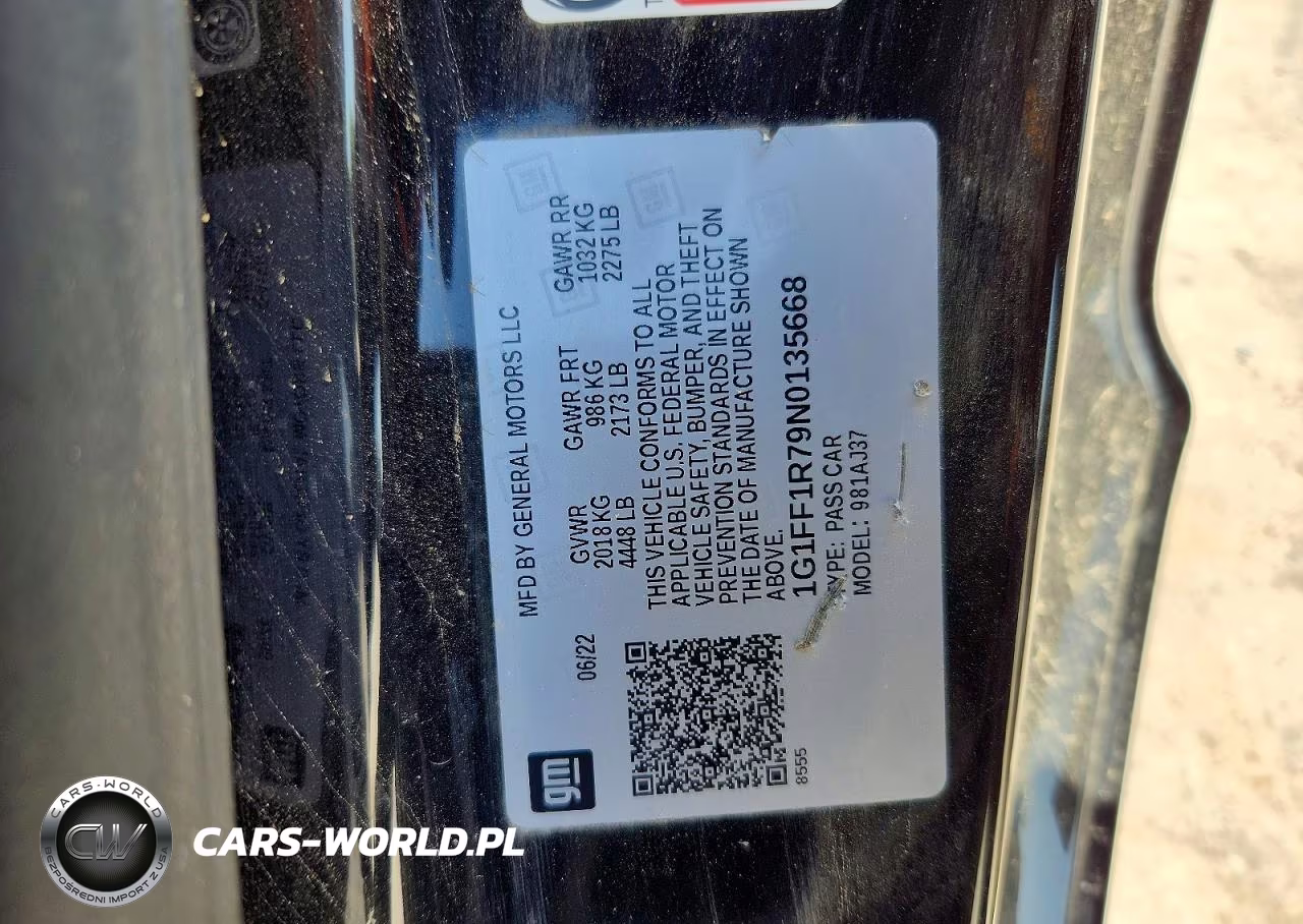 2022 Chevrolet Camaro Lt1 VIN:1G1FF1R79N0135668 - 13