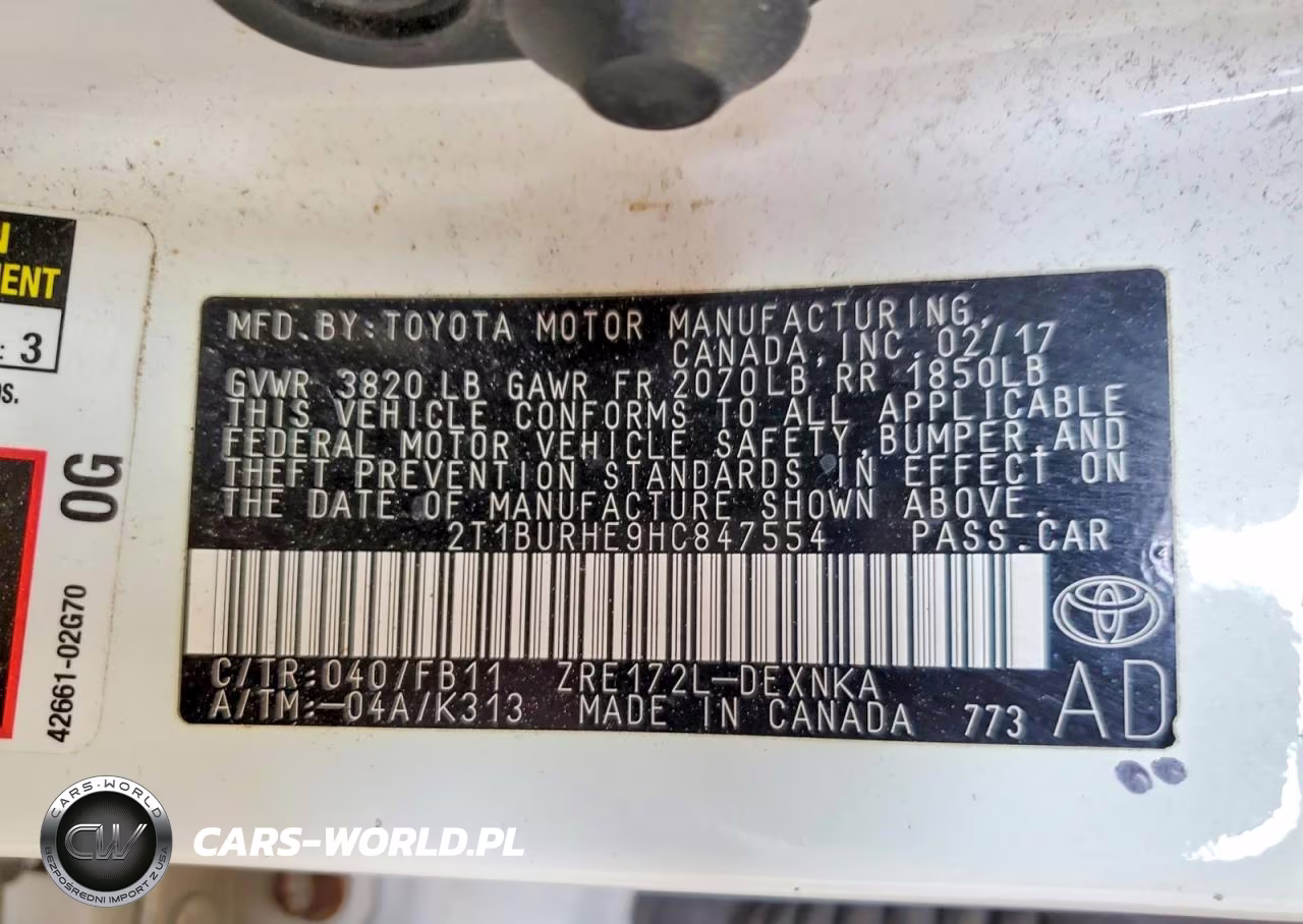 2017 Toyota Corolla Le VIN:2T1BURHE9HC847554 - 13