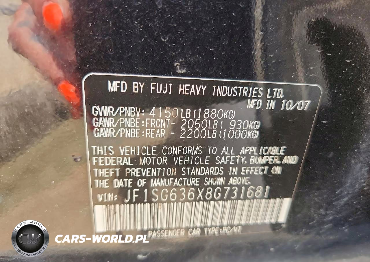 2008 Subaru Forester 2.5X VIN:JF1SG636X8G731681 - 13