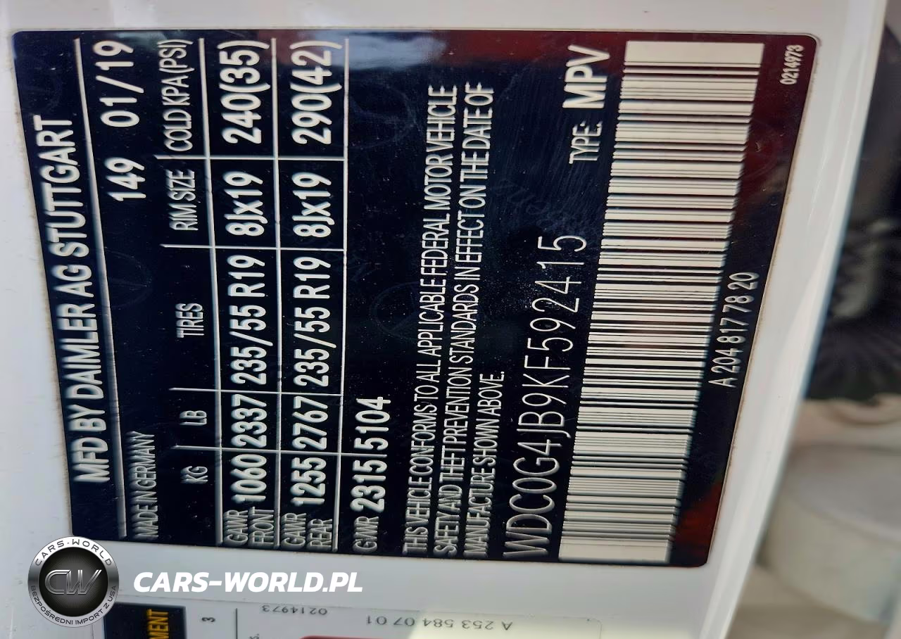 2019 Mercedes-Benz Glc 300 VIN:WDC0G4JB9KF592415 - 13