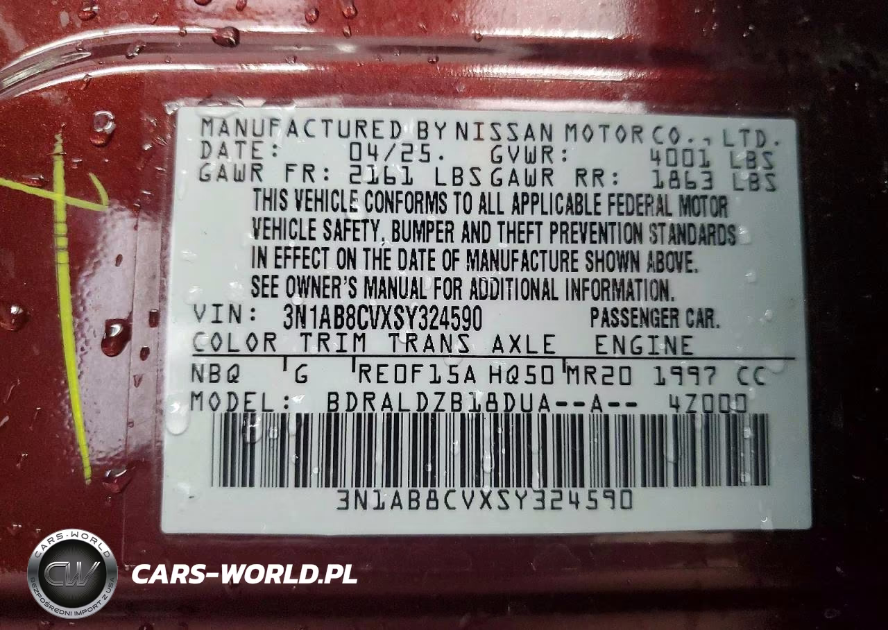 2025 Nissan Sentra Sv VIN:3N1AB8CVXSY324590 - 12
