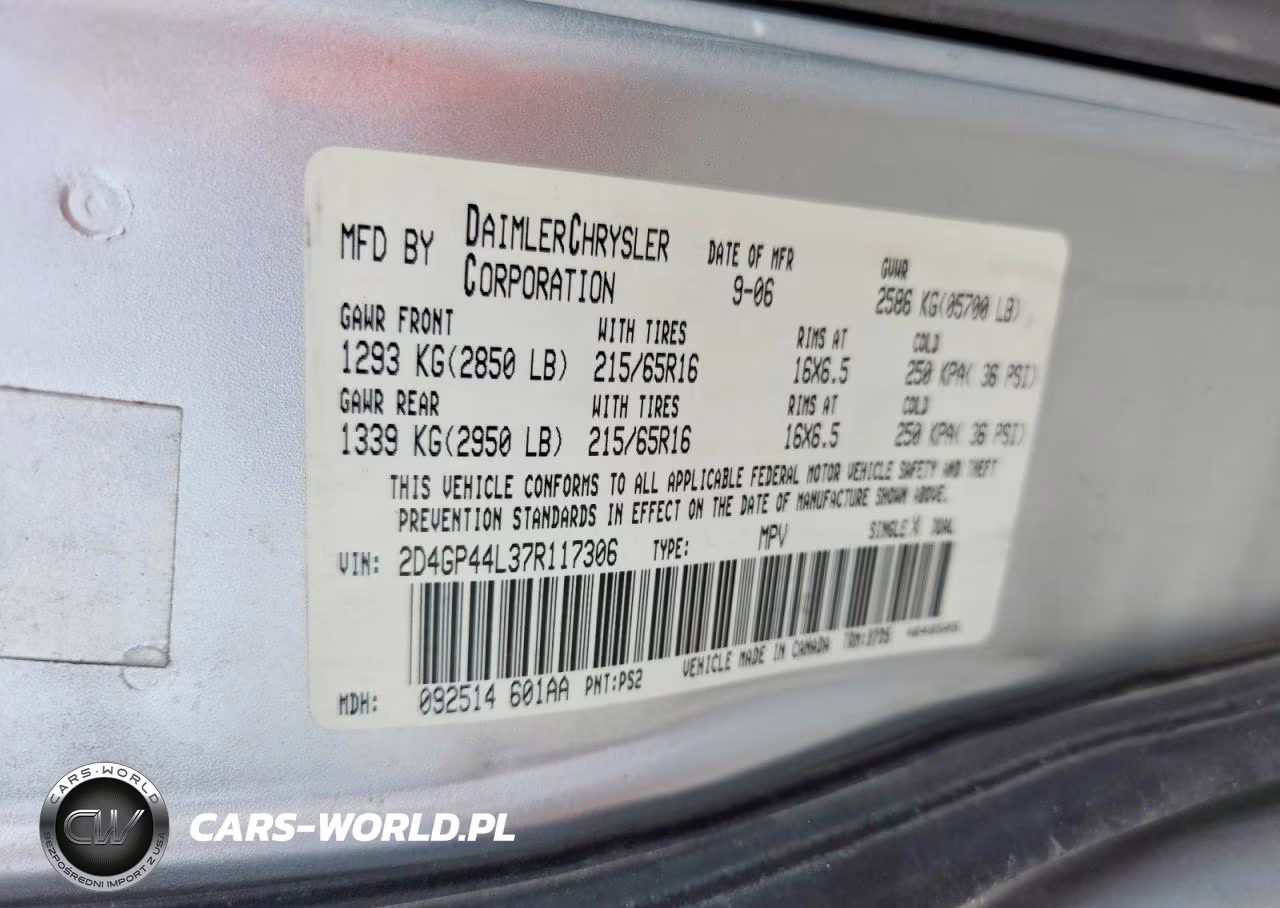 2007 Dodge Grand Caravan Sxt VIN:2D4GP44L37R117306 - 13