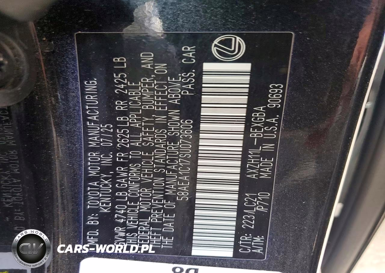 2025 Lexus Es 300H Luxury VIN:58AEA1C17SU073606 - 12