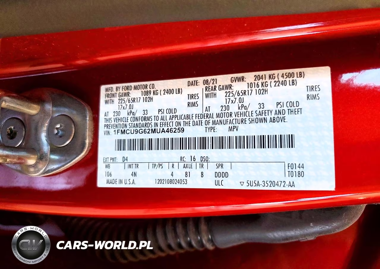 2021 Ford Escape Se VIN:1FMCU9G62MUA46259 - 13