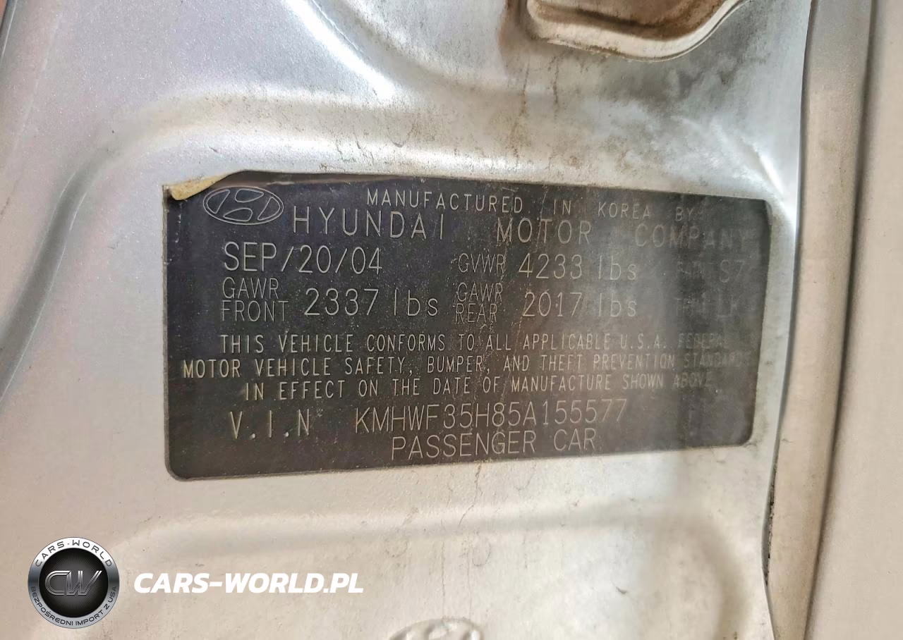 2005 Hyundai Sonata Gls VIN:KMHWF35H85A155577 - 12