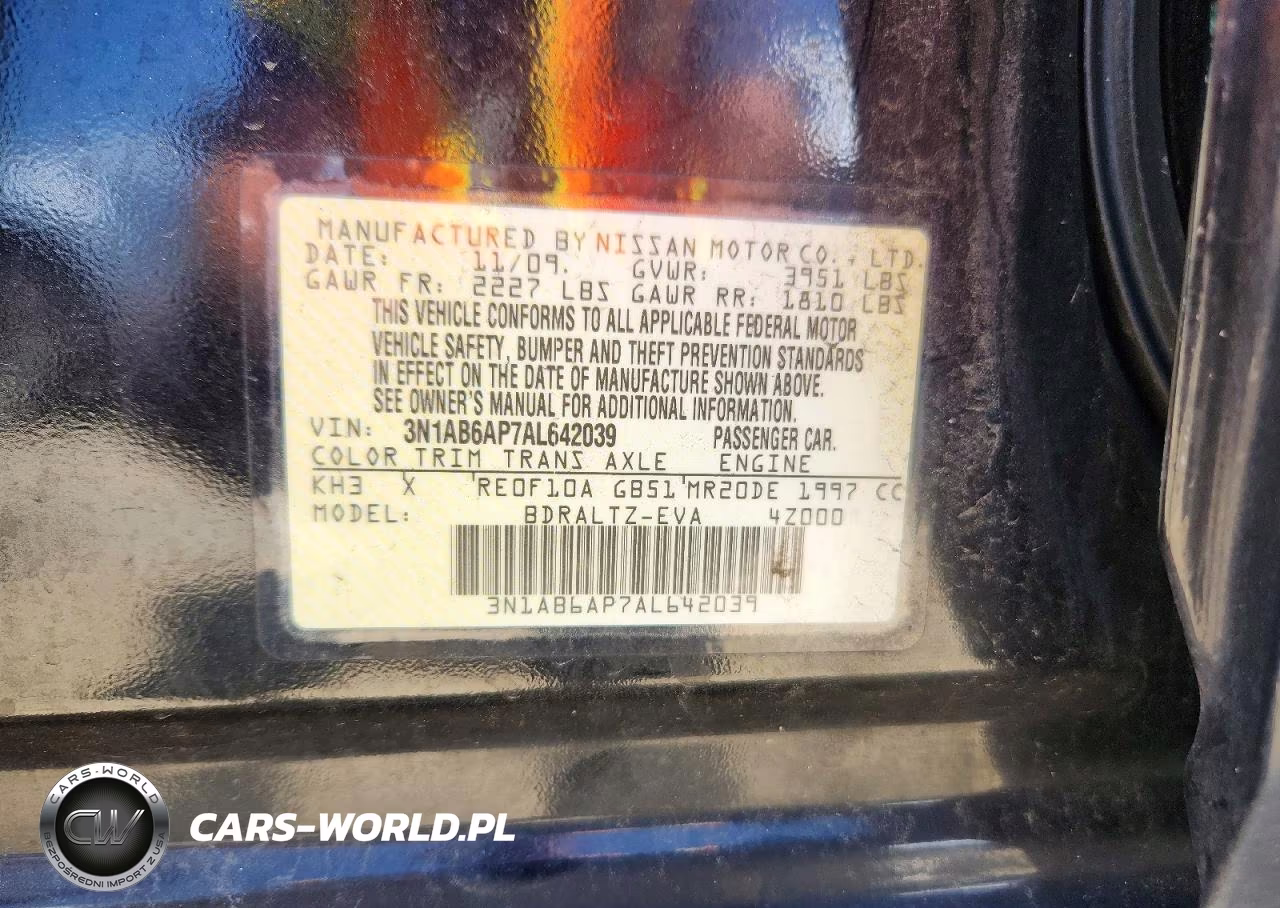 2010 Nissan Sentra 2.0 VIN:3N1AB6AP7AL642039 - 12