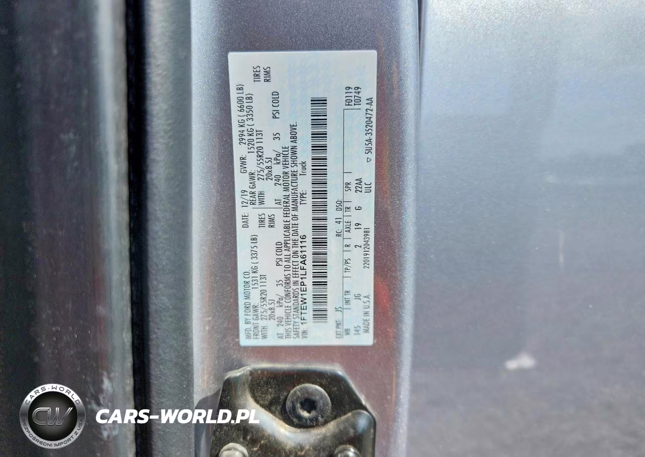 2020 Ford F150 Supercrew VIN:1FTEW1EP1LFA61116 - 12