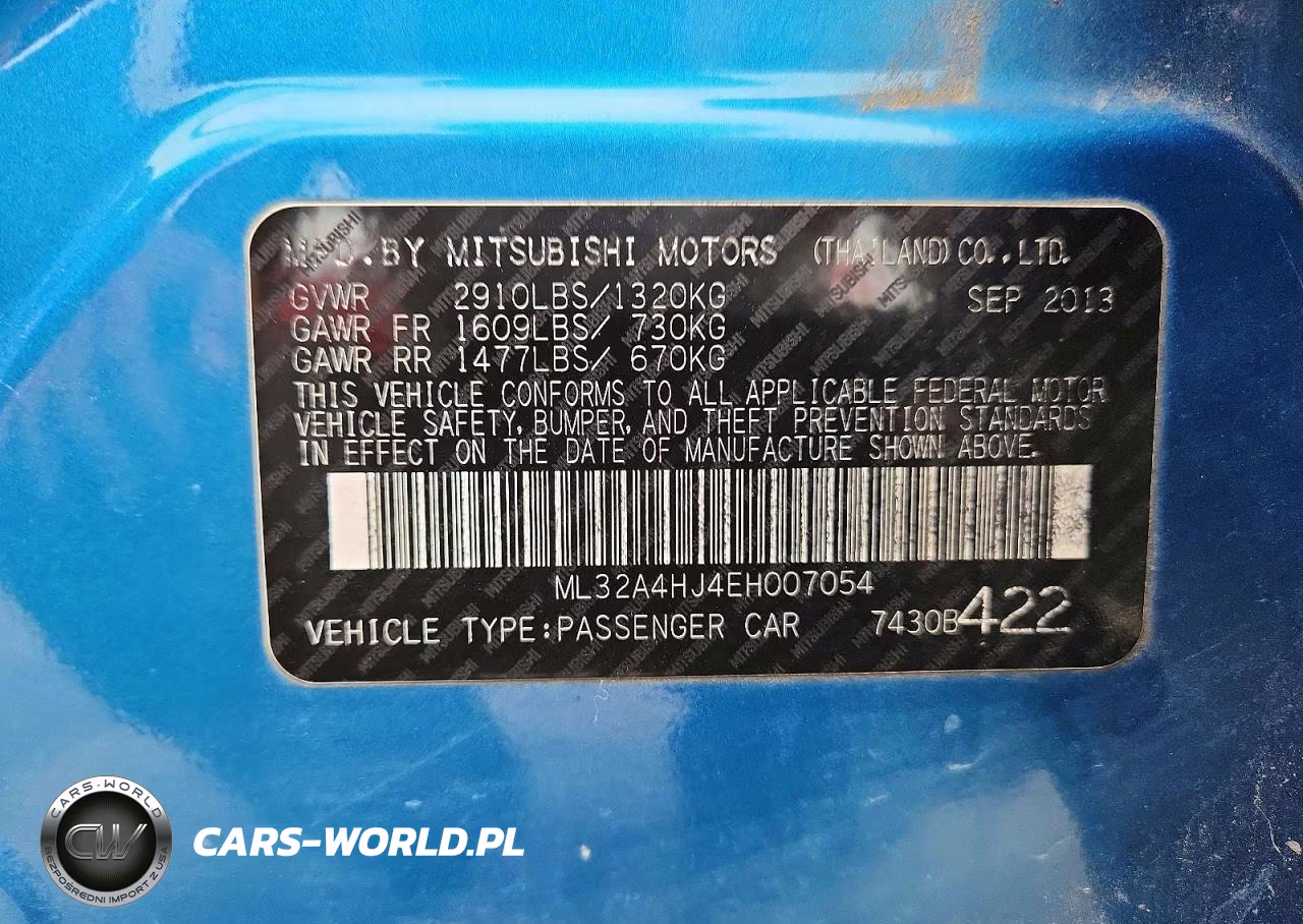 2014 Mitsubishi Mirage Es VIN:ML32A4HJ4EH007054 - 12