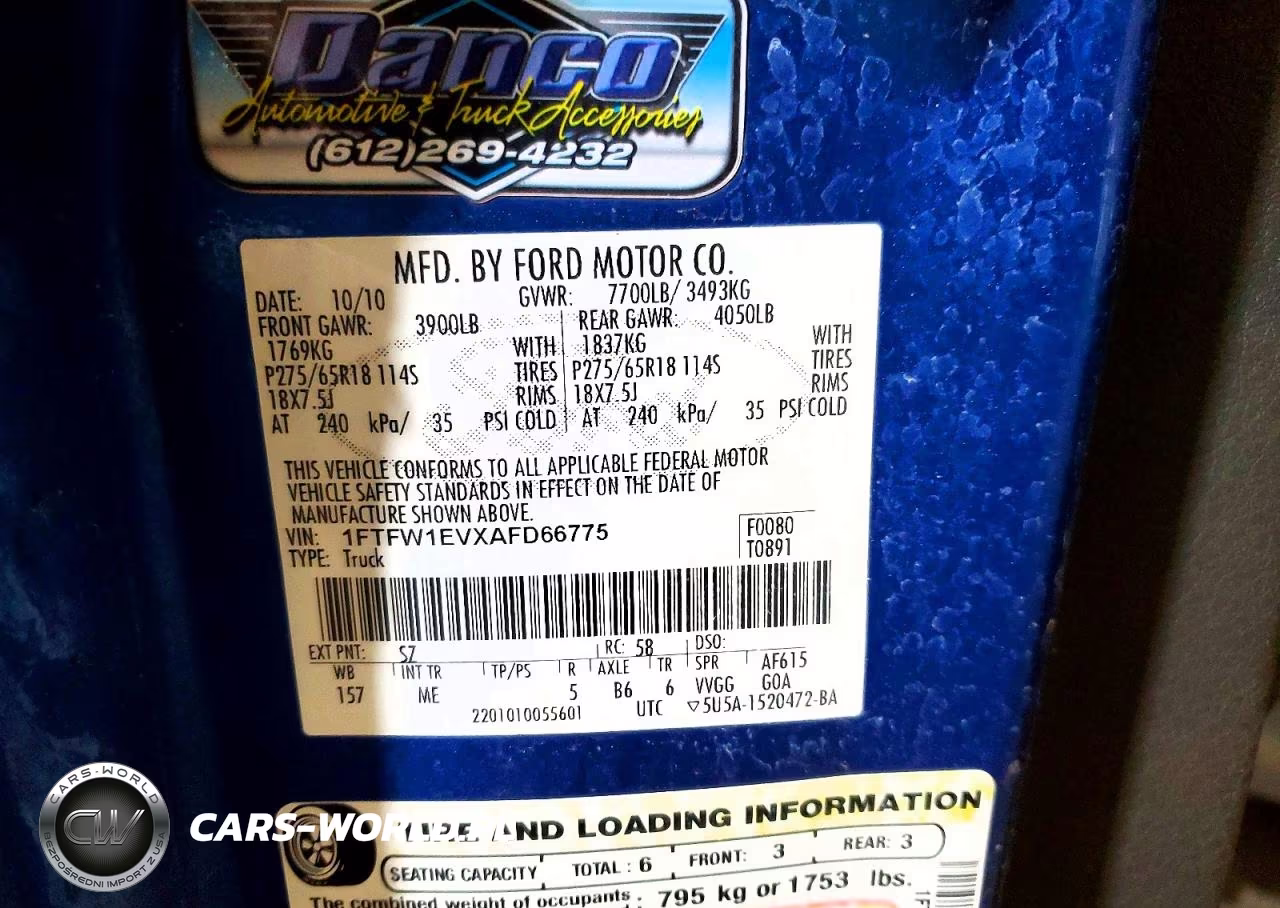 2010 Ford F150 Supercrew VIN:1FTFW1EVXAFD66775 - 12