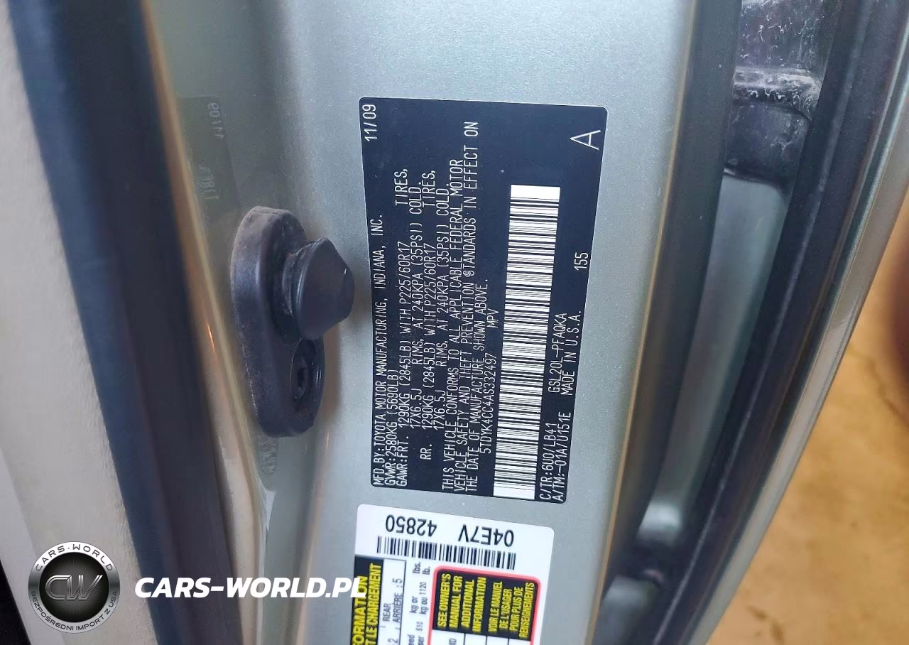 2010 Toyota Sienna Xle VIN:5TDYK4CC4AS332497 - 13