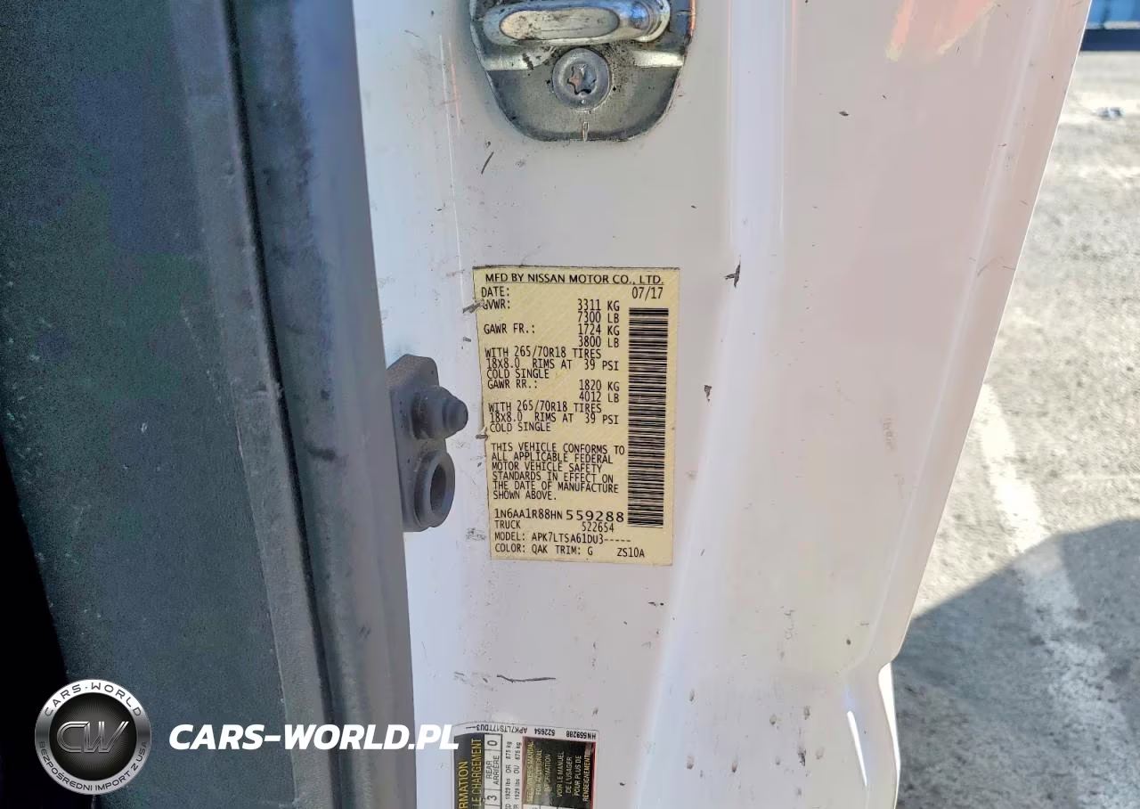 2017 Nissan Titan S VIN:1N6AA1R88HN559288 - 12