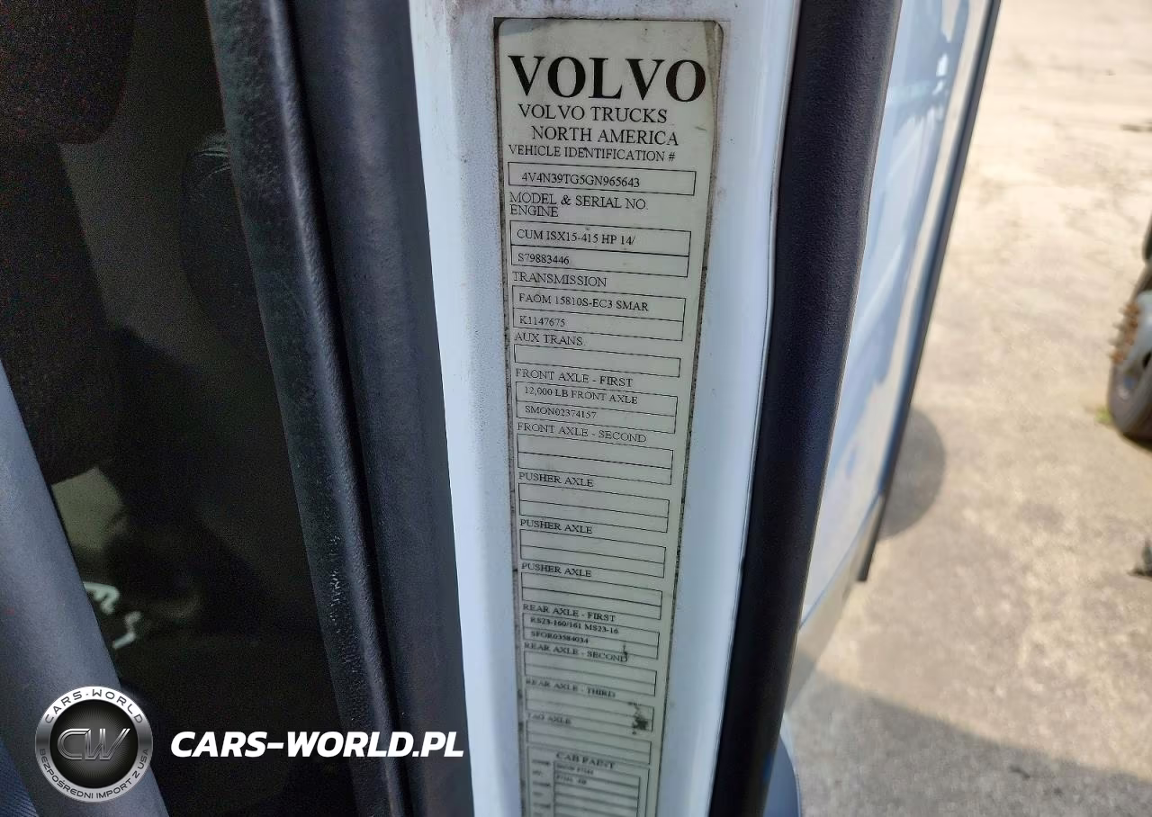 2016 Volvo Vn Vnl VIN:4V4N39TG5GN965643 - 12