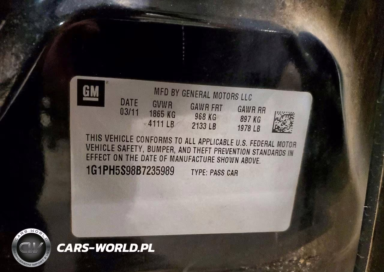 2011 Chevrolet Cruze Ltz VIN:1G1PH5S98B7235989 - 12