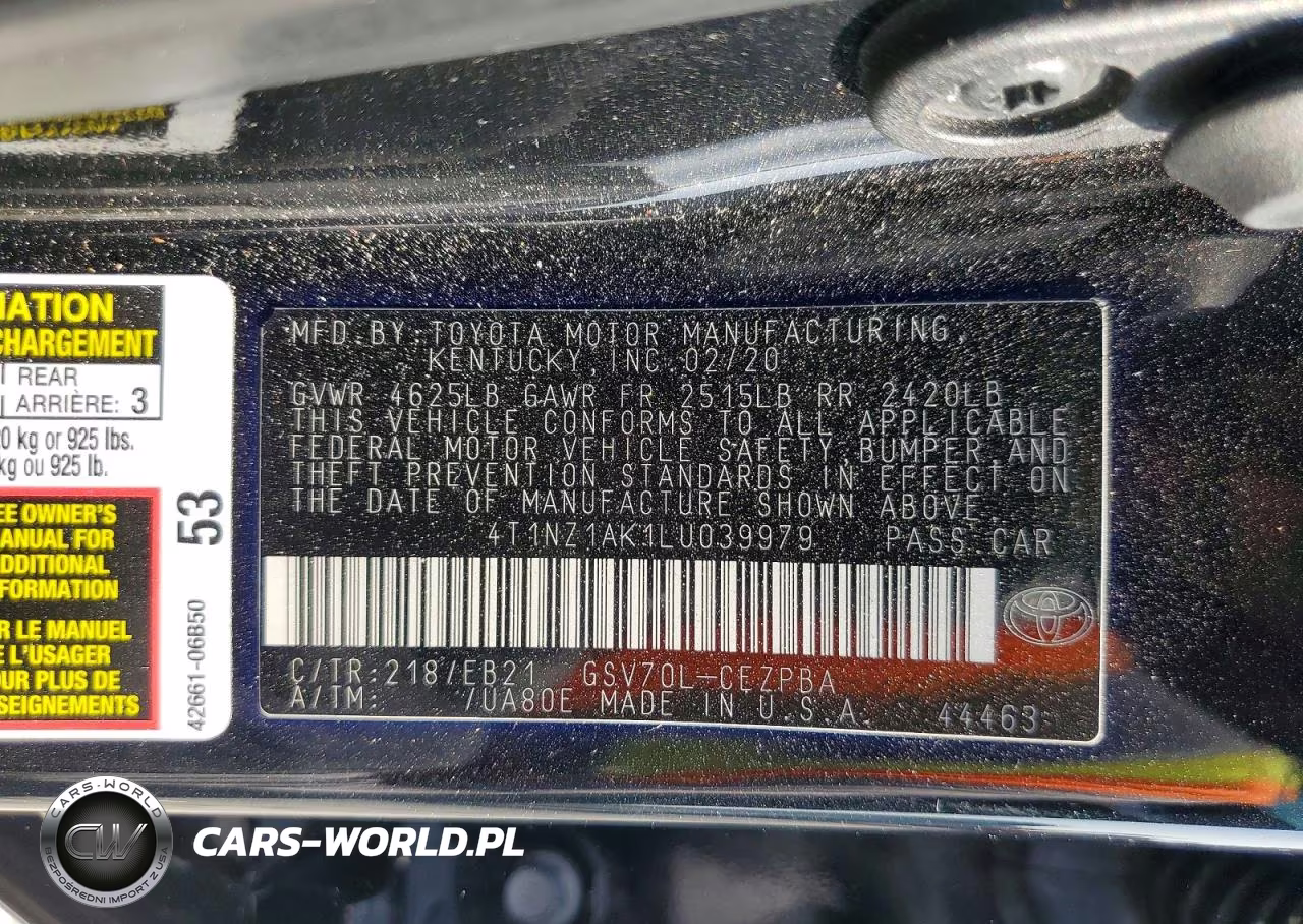 2020 Toyota Camry Trd VIN:4T1NZ1AK1LU039979 - 12