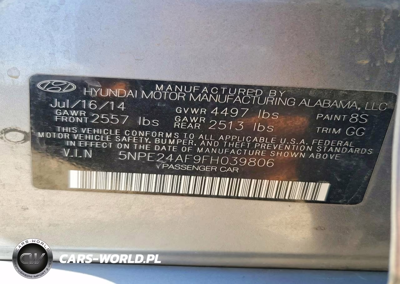 2015 Hyundai Sonata Se VIN:5NPE24AF9FH039806 - 12