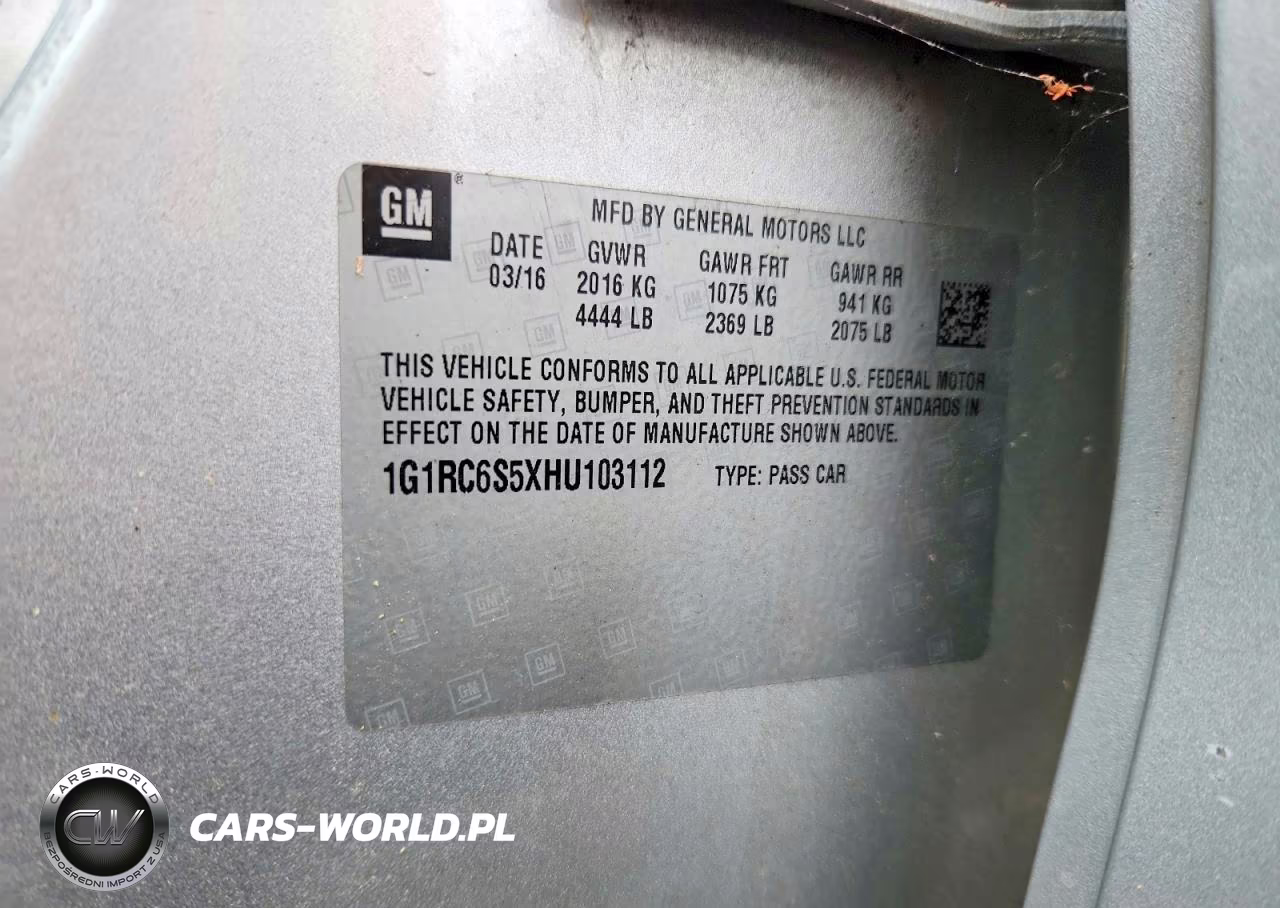 2017 Chevrolet Volt Lt VIN:1G1RC6S5XHU103112 - 12