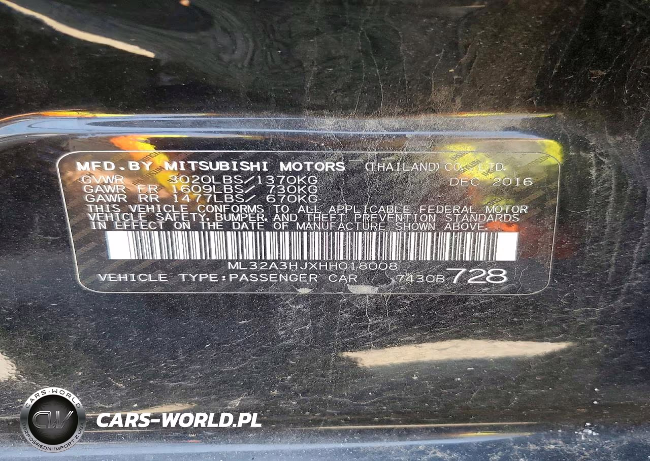 2017 Mitsubishi Mirage Es VIN:ML32A3HJXHH018008 - 13