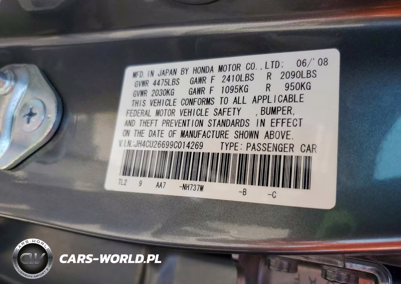 2009 Acura Tsx VIN:JH4CU26699C014269 - 12