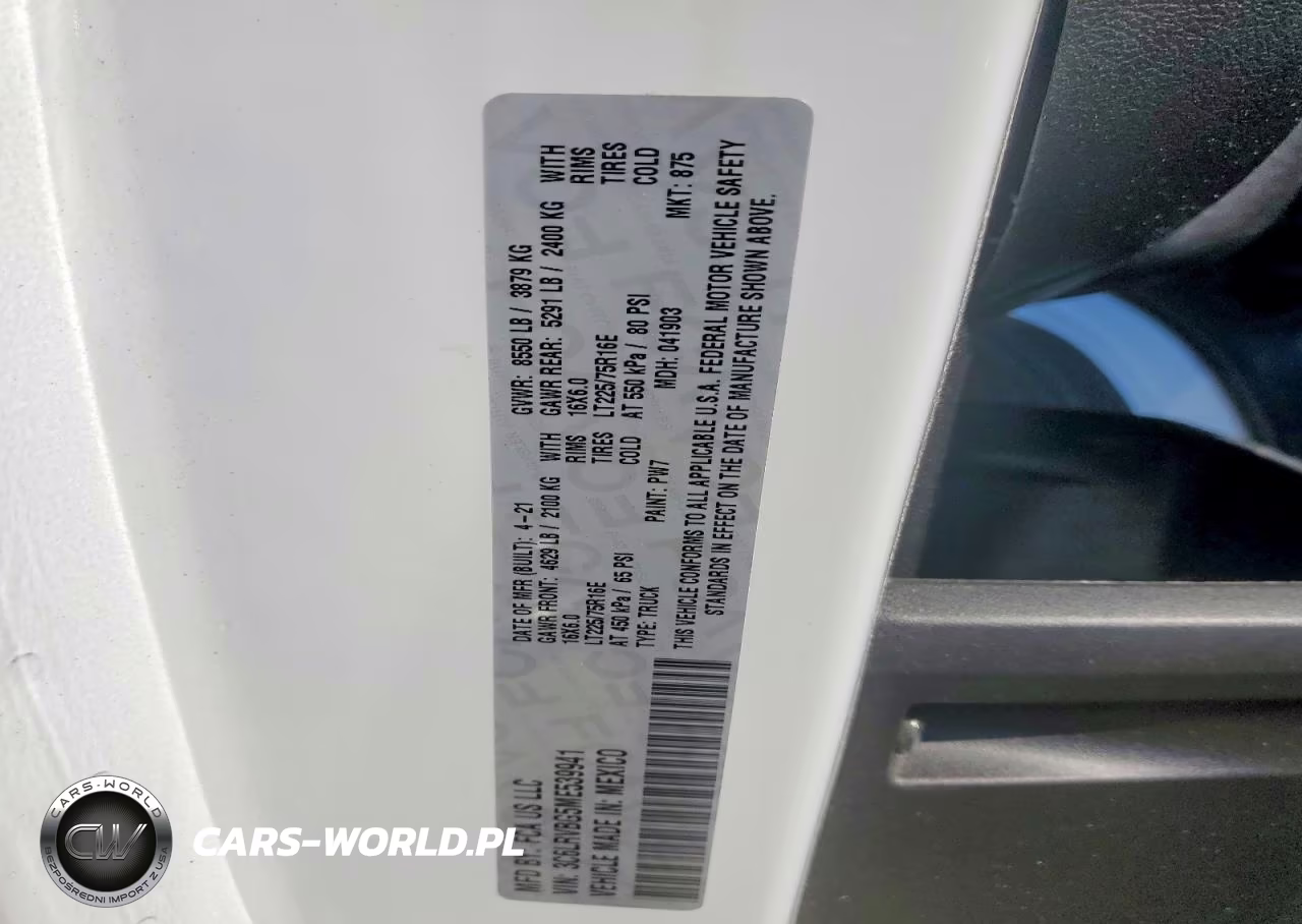 2021 Ram Promaster 1500 1500 High VIN:3C6LRVBG5ME539941 - 13