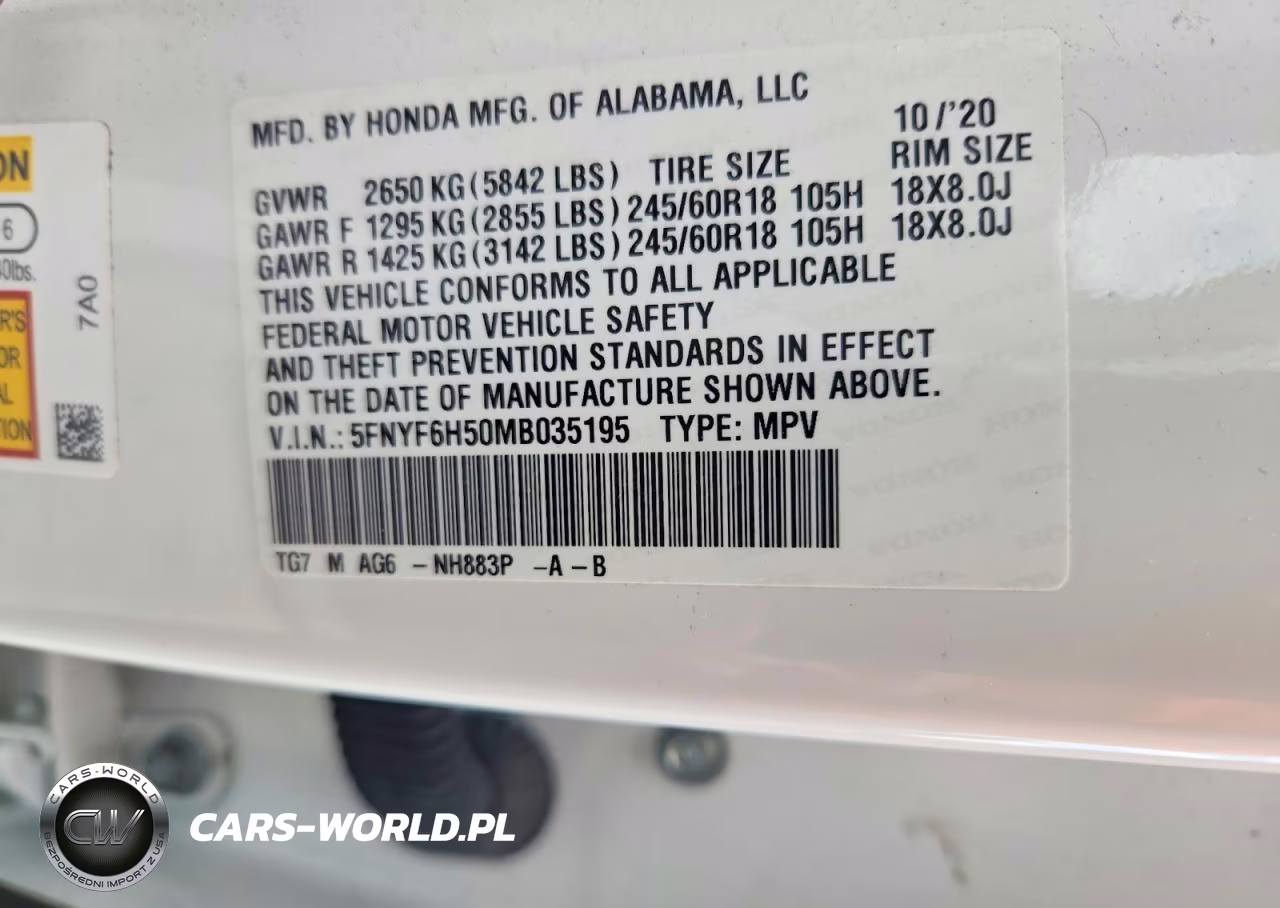 2021 Honda Pilot Exl VIN:5FNYF6H50MB035195 - 13