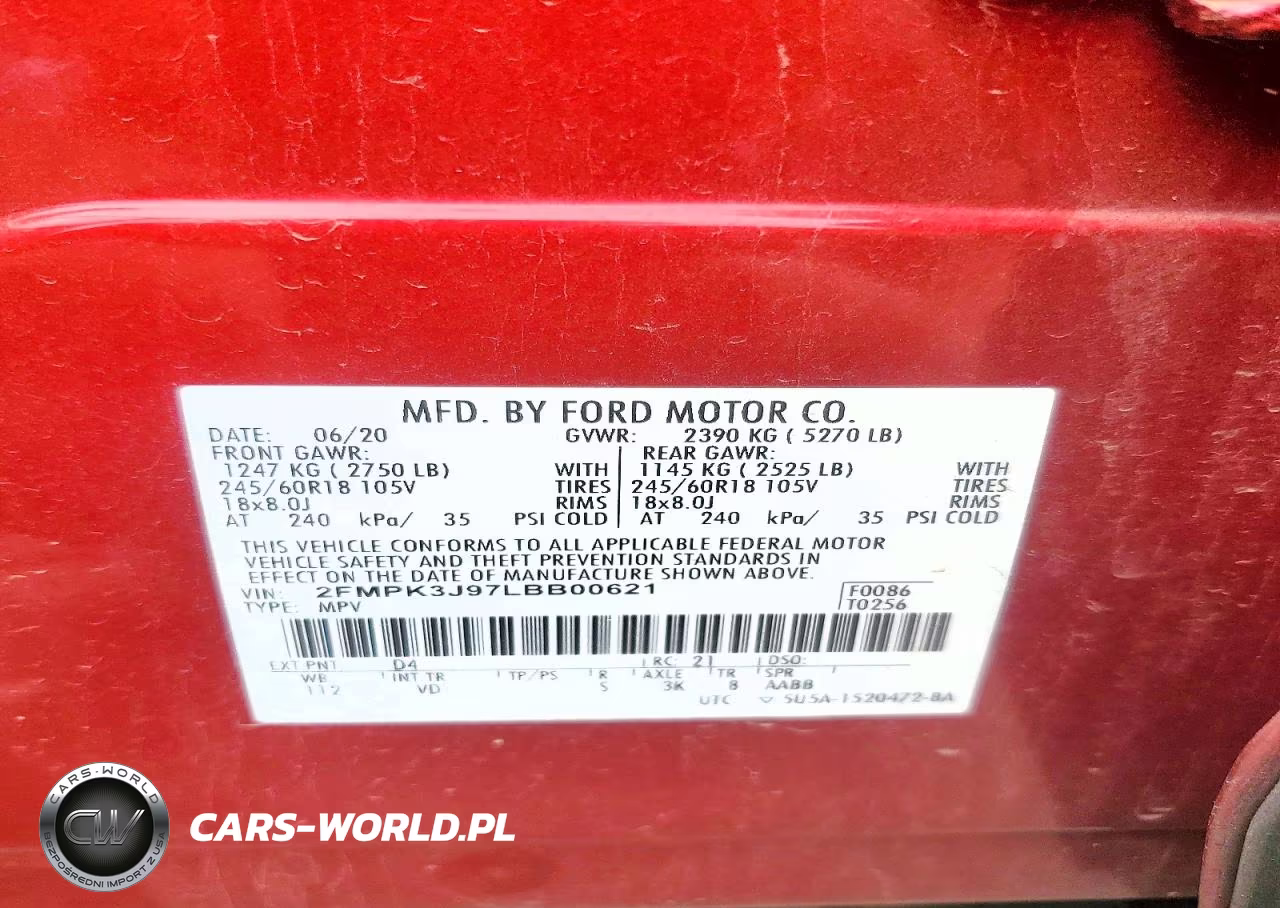 2020 Ford Edge Sel VIN:2FMPK3J97LBB00621 - 13