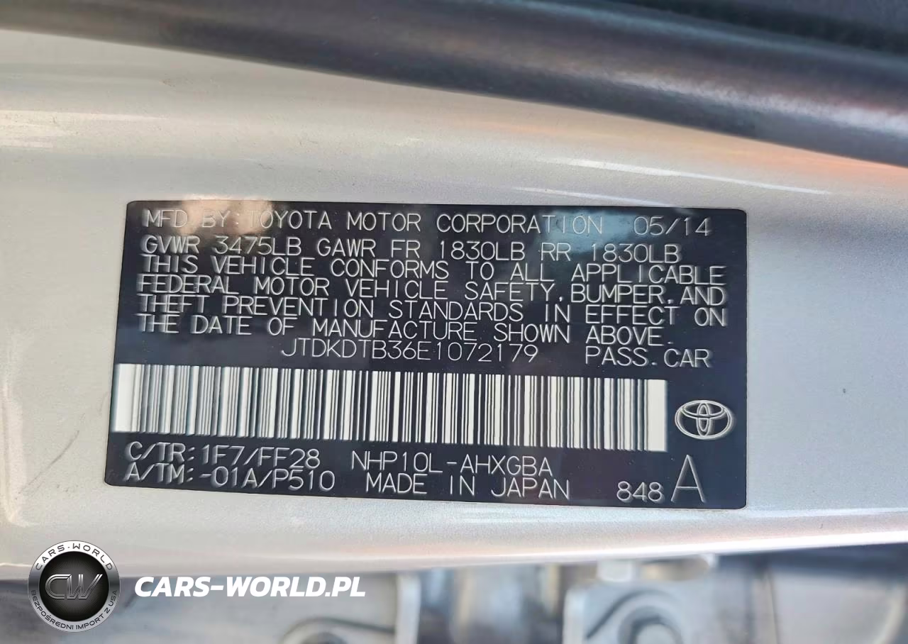 2014 Toyota Prius C Three VIN:JTDKDTB36E1072179 - 13