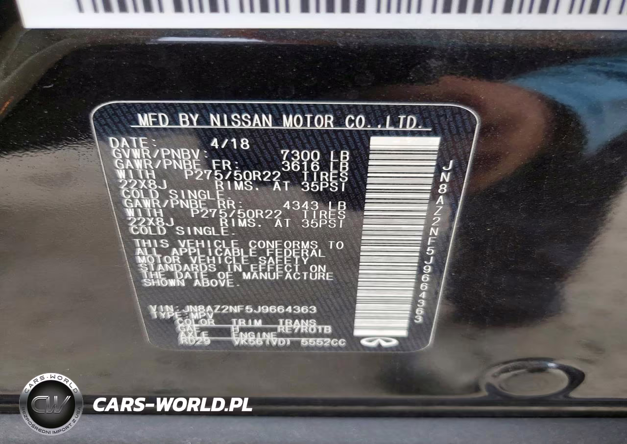 2018 Infiniti Qx80 Base VIN:JN8AZ2NF5J9664363 - 14