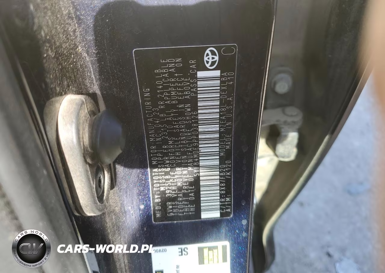 2023 Toyota Corolla Le VIN:5YFB4MDE9PP038126 - 12