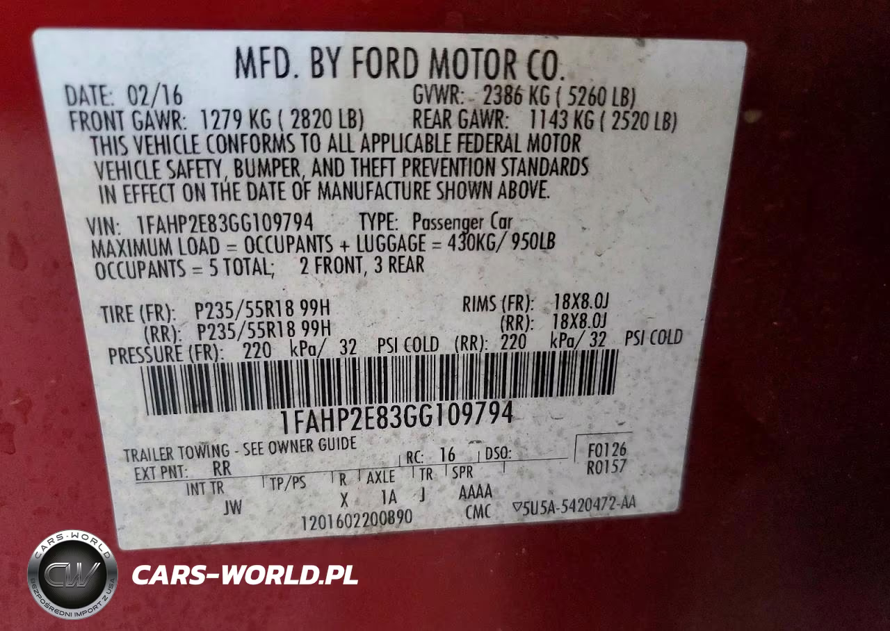 2016 Ford Taurus Sel VIN:1FAHP2E83GG109794 - 12