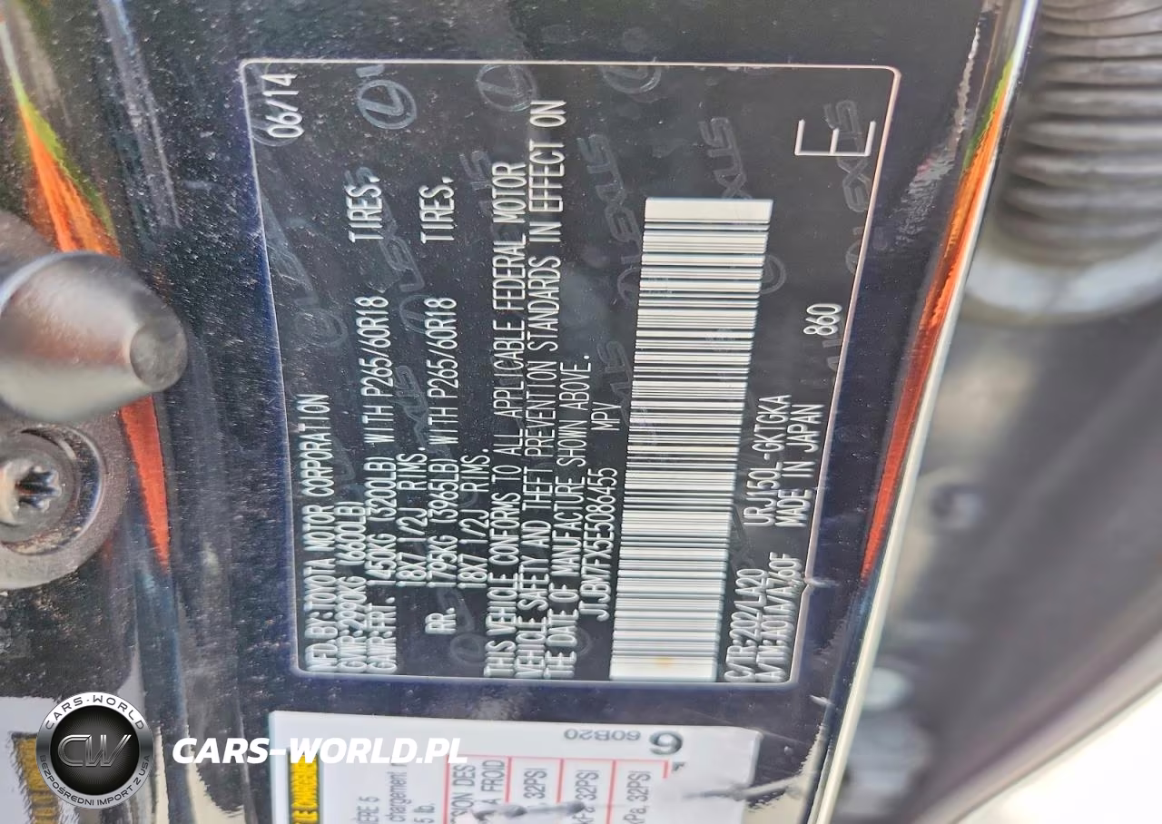2014 Lexus Gx 460 VIN:JTJBM7FX5E5086455 - 13