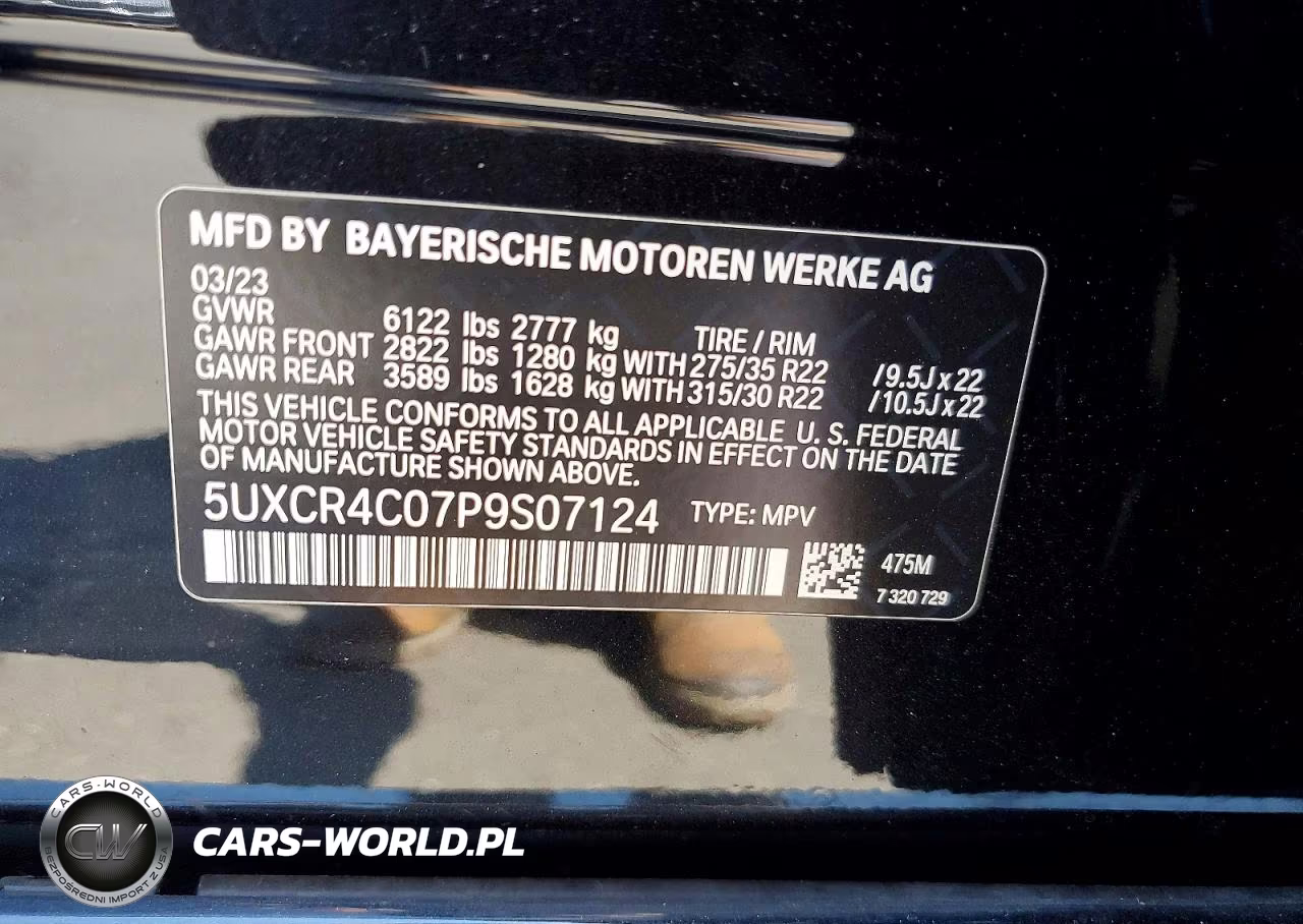 2023 BMW X5 Sdrive 40I VIN:5UXCR4C07P9S07124 - 13