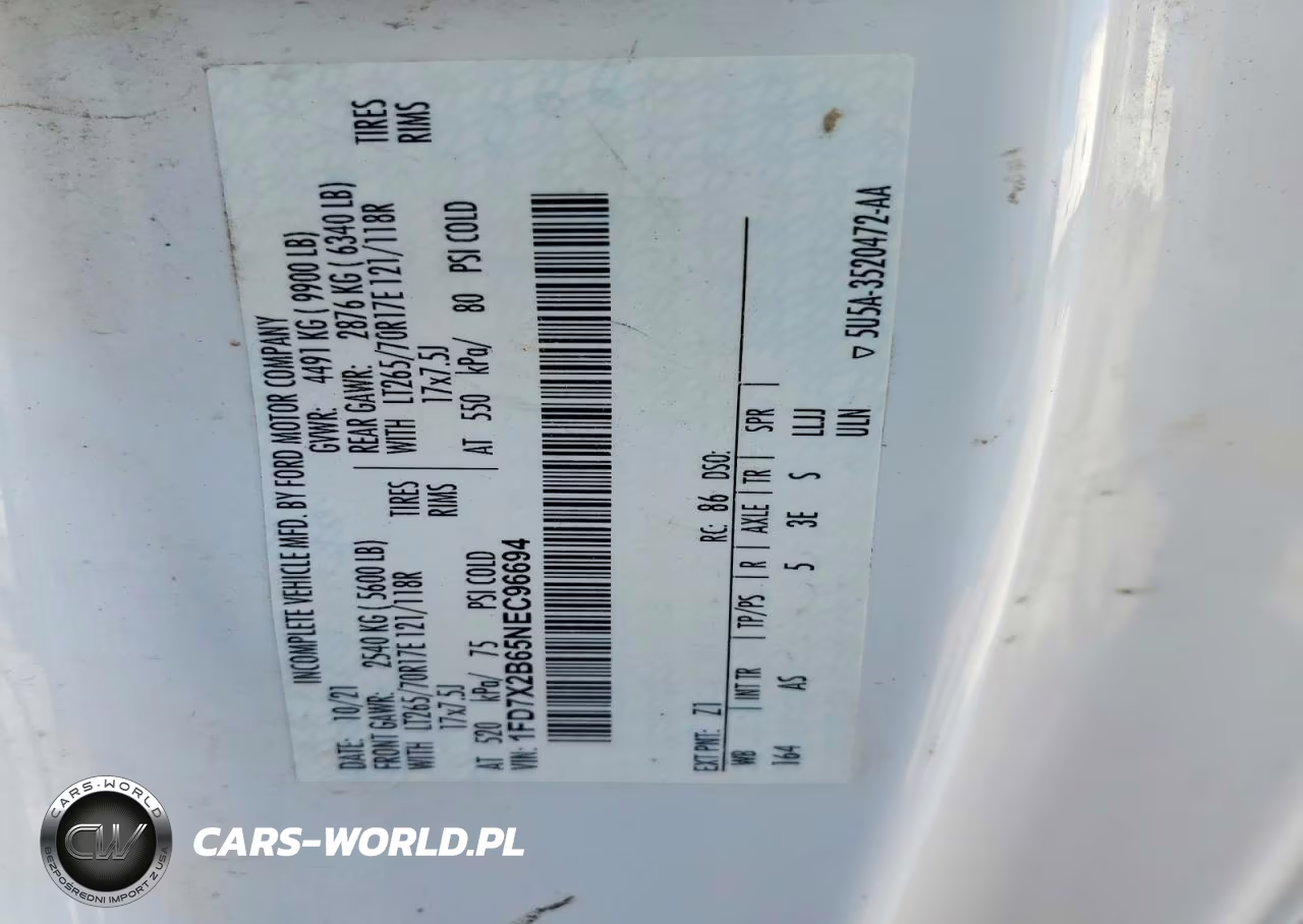 2022 Ford F250 Super Duty VIN:1FD7X2B65NEC96694 - 12